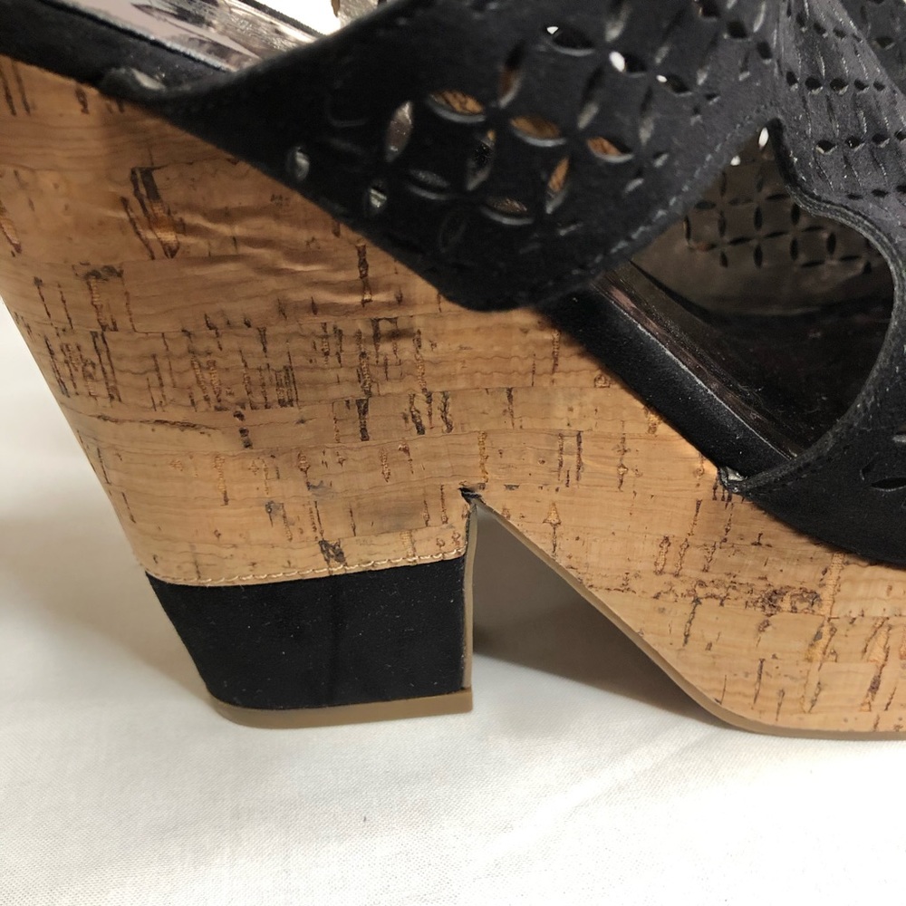 Carlos Bristol platform wedge black sandals - Picture 5 of 7